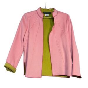 Harve Bernard Pink Wool Blend Jacket Size 8 NWT